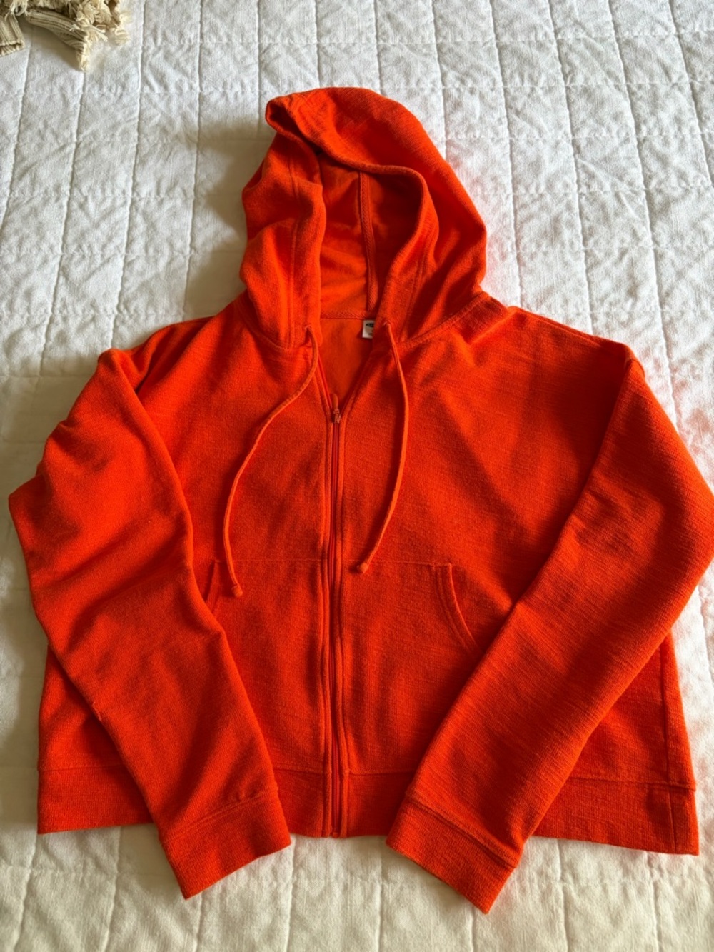 Old Navy Bright Orange Full-Zip Hoodie